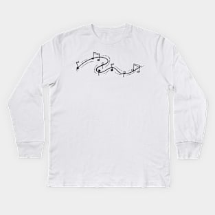 Melody musical notes Kids Long Sleeve T-Shirt